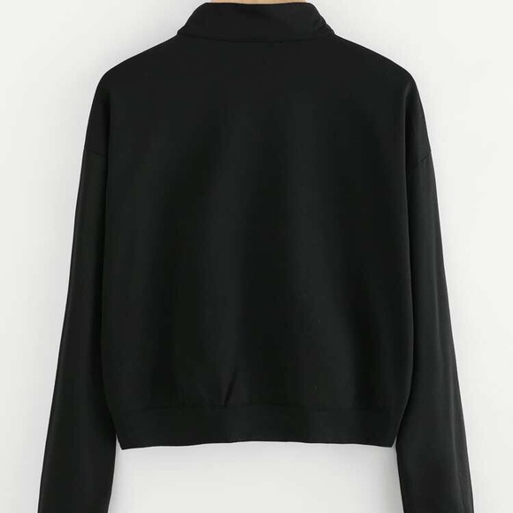 SHEIN Half Zip Crewneck Sweatshirt - Picture 4 of 10